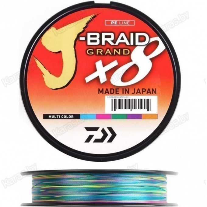 Шнур DAIWA J-BRAID GRAND X8E 300М 0,51ММ MULTI COLOR 12795-151
