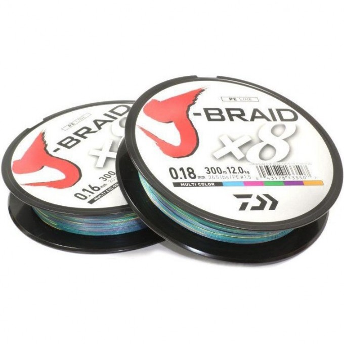 Шнур DAIWA J-Braid X8 0,24мм 150м multicolor 12755-124